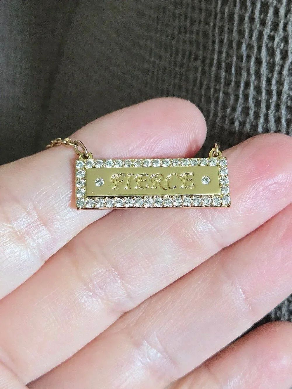 Lulu DK "Fierce"💪 Stationary Bar Necklace - Picture 14 of 16